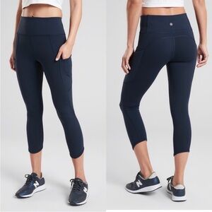 Athleta Navy All In Capri Leggings